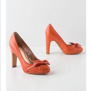 Miss Albright Orange Bow Heels